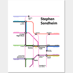 Stephen Sondheim Metro Subway Line - Vertical Posters and Art